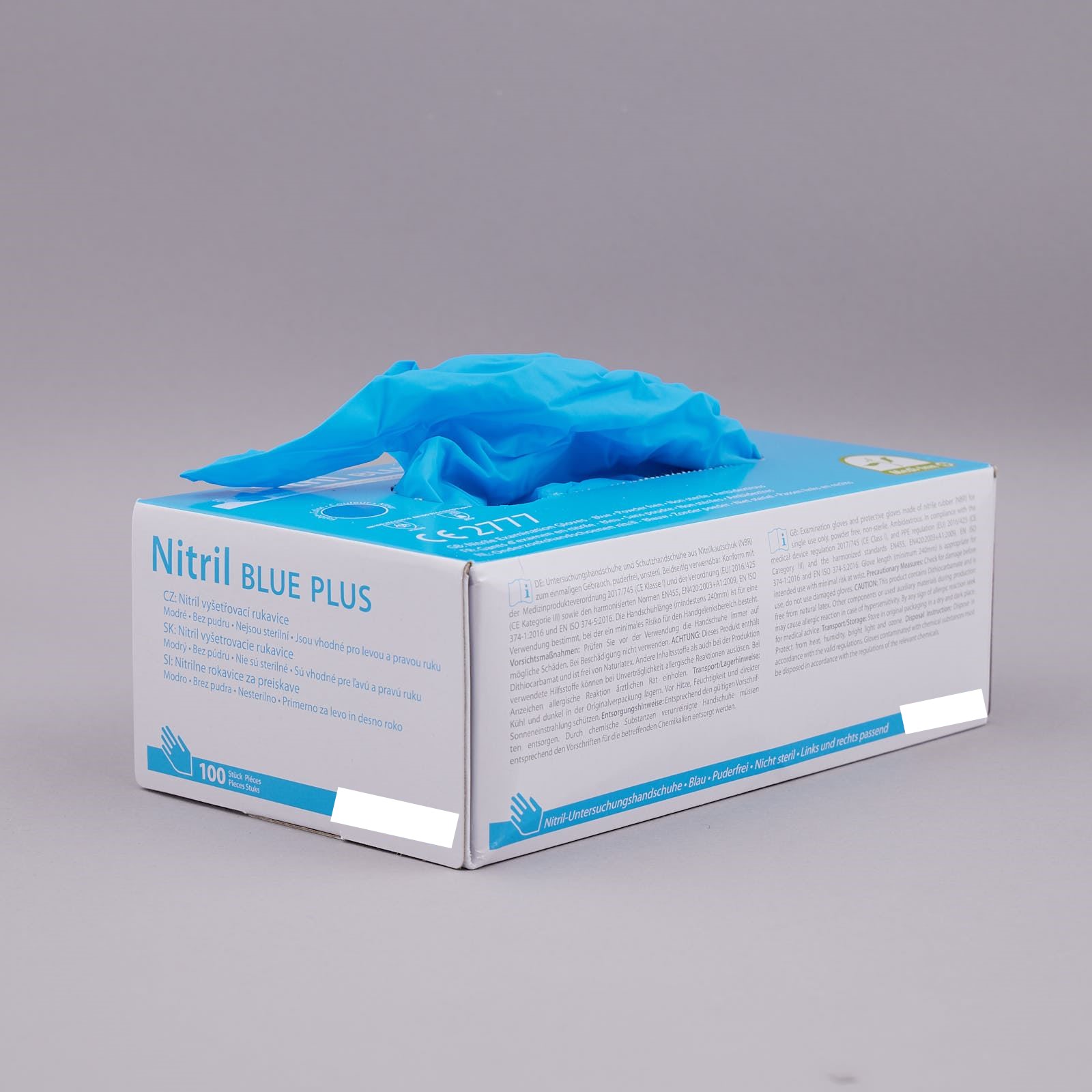 Nitril gloves powder free size M, blue